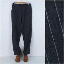 Mens Trousers 31 Waist 31.5 Leg AUSTIN REED Dress Striped Grey Wool Pants Slacks