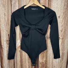 Abercrombie  Fitch Soft A F Collection Black Long Sleeve Bodysuit Size XS