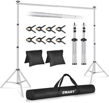 Backdrop Stand 10X7Ft Wxh Photo Studio Adjustable Background Stand Support Kit