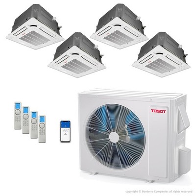 Tosot Mini Split AC Heat Pump Ductless Multi 4 Zone 9000 9000 9000 24000 BTU