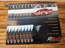 Vintage 90's Budweiser NASCAR Poster Lot Ricky Craven #25 Bud Racing Wall Art