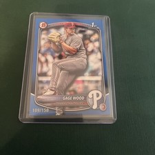 2025 Bowman Draft Gage Wood Blue Border Paper 1st Prospect #/150 Phillies #BD-4