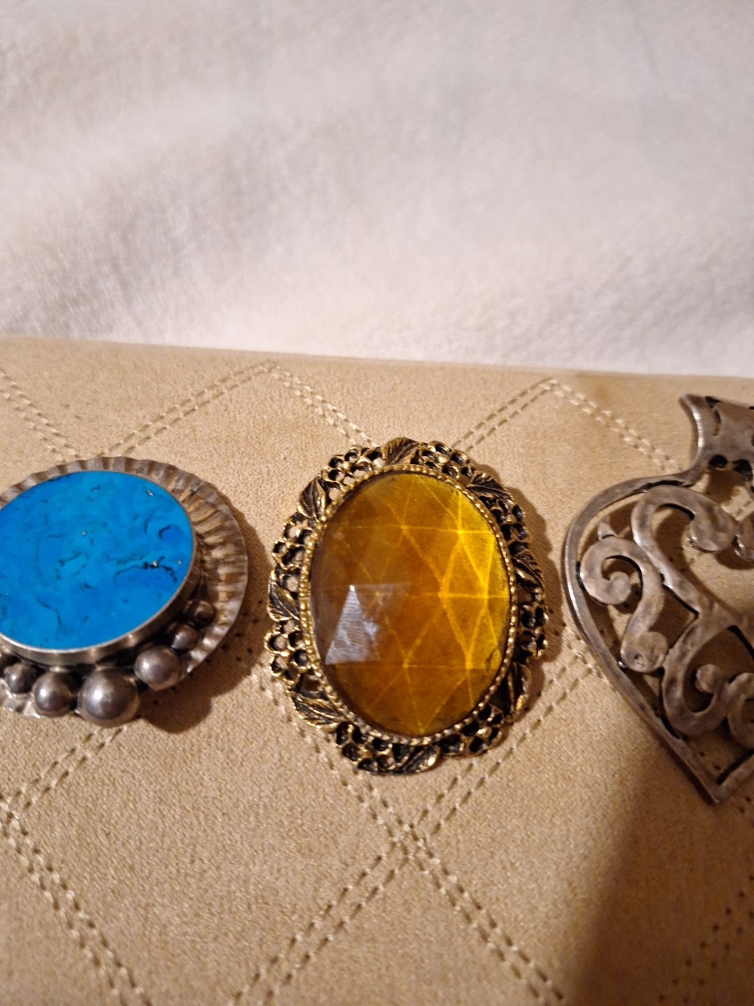 Turquoise Stone With Solid  Silver Brooch Looks L… - image 3