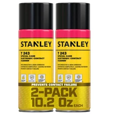Stanley T243 Special Care Electronic Contact Cleaner Spray, 10.2 oz   2 Pack
