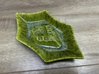 Vintage Royal Haeger Mid Century Speckled Green Drip Glaze Ceramic Ashtray 138