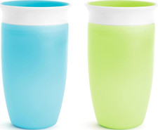 Munchkin Sippy Cups for Toddlers 1-3, Spill Proof Miracle 360 Cup, 10 Ounce, 2 P