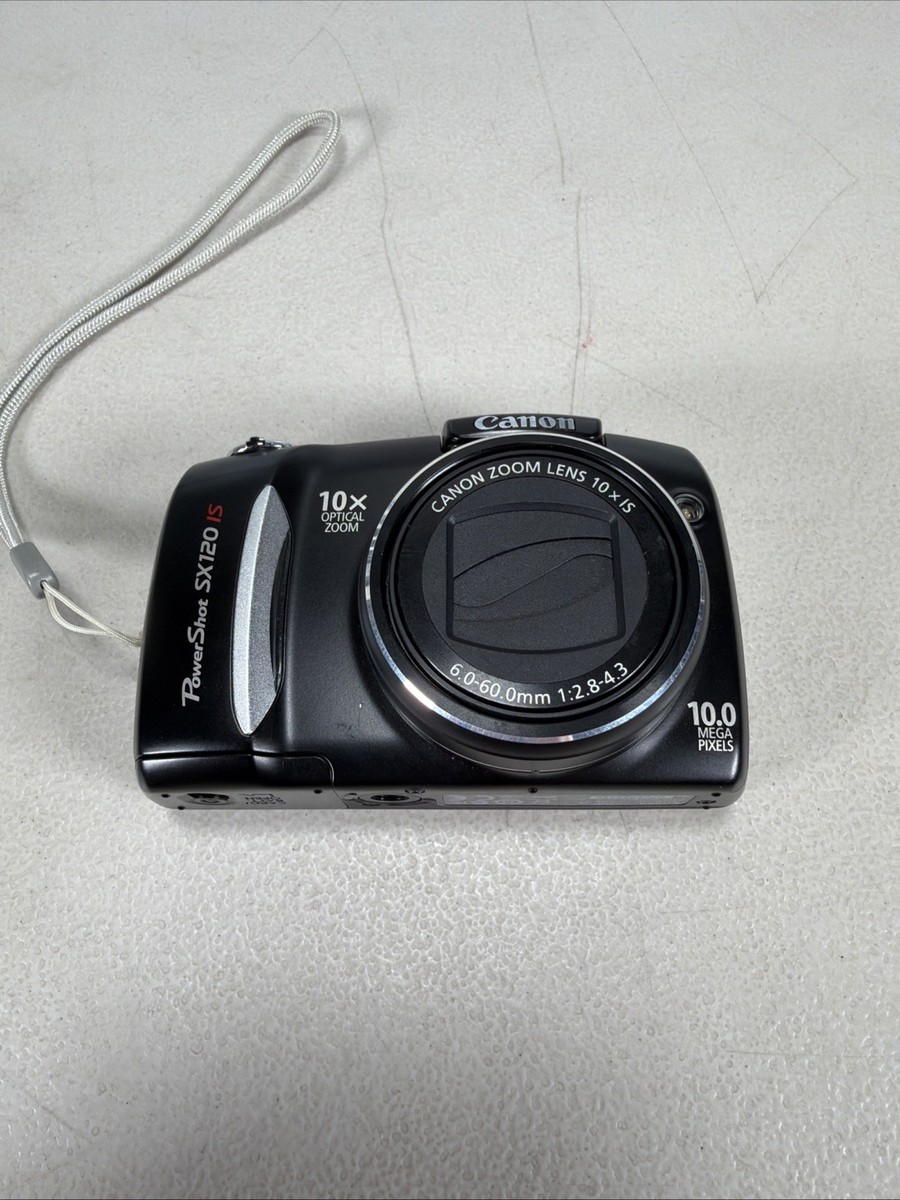 Canon PowerShot SX120 IS 10x Optical Zoom 10.0MP Black Built-in