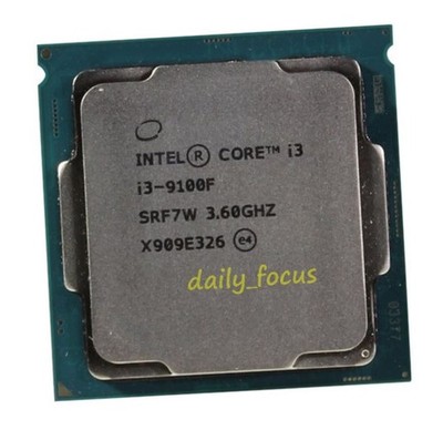   Core i3-9100F 3.6 GHz LGA1151 4 Core 4 threads SRF7W CPU Processors 6MB *lh