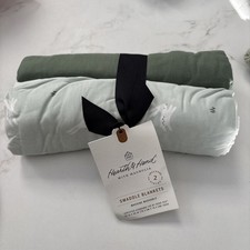 Bunny  Green Baby Swaddle Blankets 2pk - Hearth  Hand