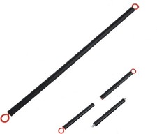 Resistance Band Bar for Fitness Portable Steel Pilates Workout Black
