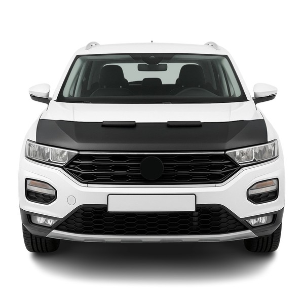 Haubenbra Steinschlagschutz Bonnet Bra FüR VW T-Roc 2017-2025 Schwarz Halb-image