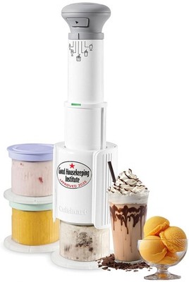 Cuisinart Freeze Wand  Eismaschine | Inklusive 3 x 240 ml Weiß/Grau 