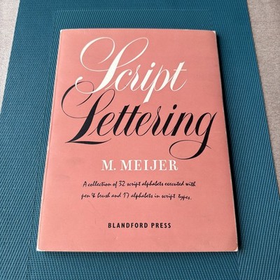 Script Lettering, M Meijer 32 brush and ink alphabets.