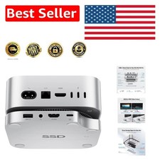 Mac Mini M4 Hub with 8TB SSD Capability, 3 USB-A & 4K HDMI - Sleek Design