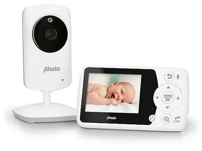 Alecto BO64 - Babyphone mit Kamera und 2,4'' Farbbildschirm - Weiß