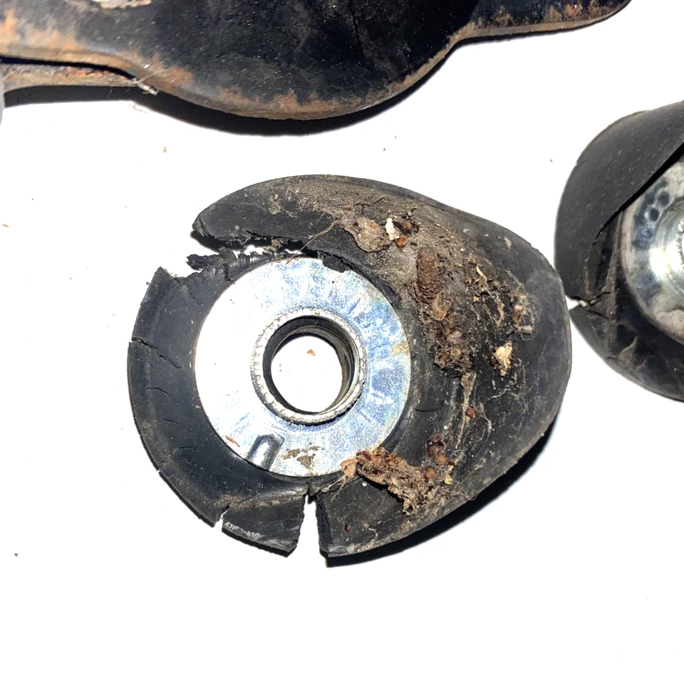 1972 Kawasaki F7 175 Enduro front fork ears headlight mount brackets set VTG - Image 2 of 4