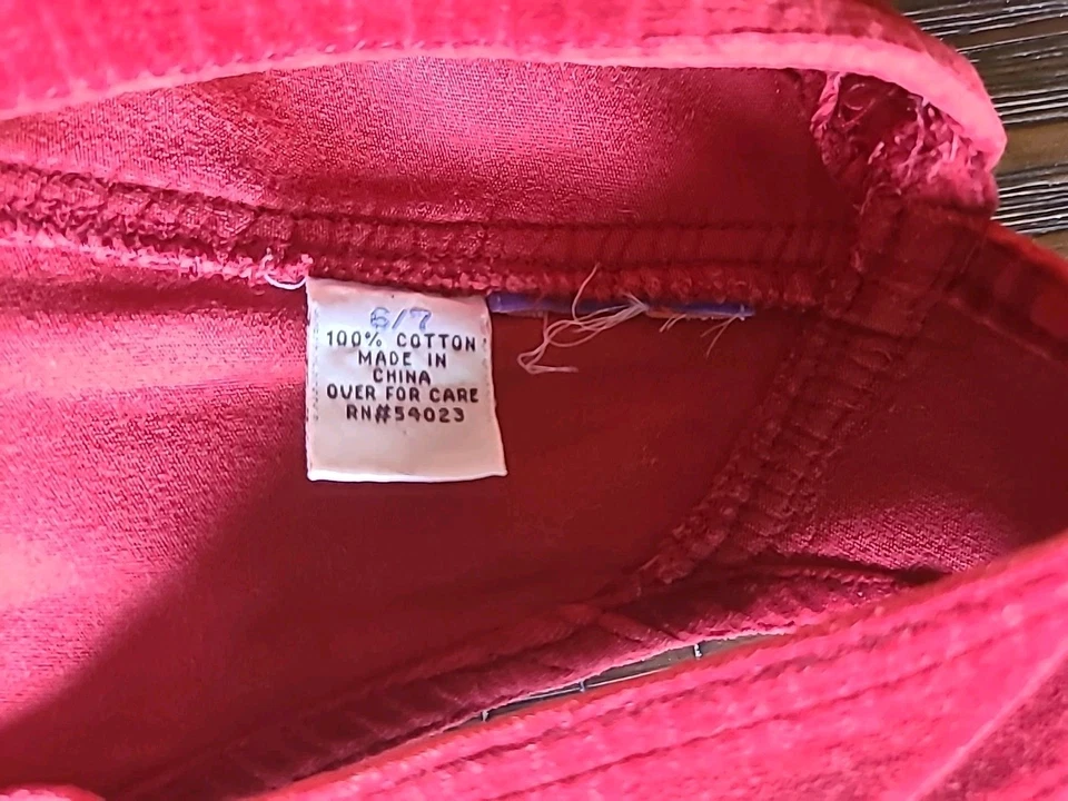 Mono de terciopelo rojo vintage años 90 niña azul marino talla 6/7 Foto 4 de 4