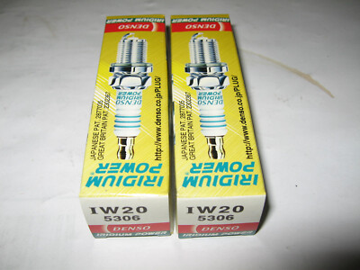 Denso 5306 IW20 Iridium Power U-Groove Taper Cut Fine Wire Spark Plug, Pack of 2