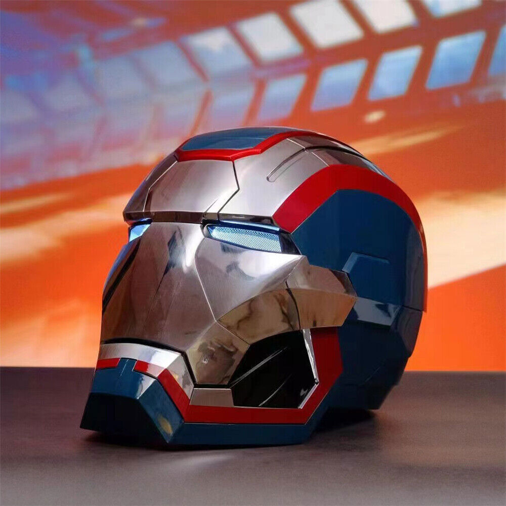 iron man electronic helmet voice control Marvel Iron Patriot Iron Man MK5 Electric Helmet Voice Control Mask Cosplay  Prop