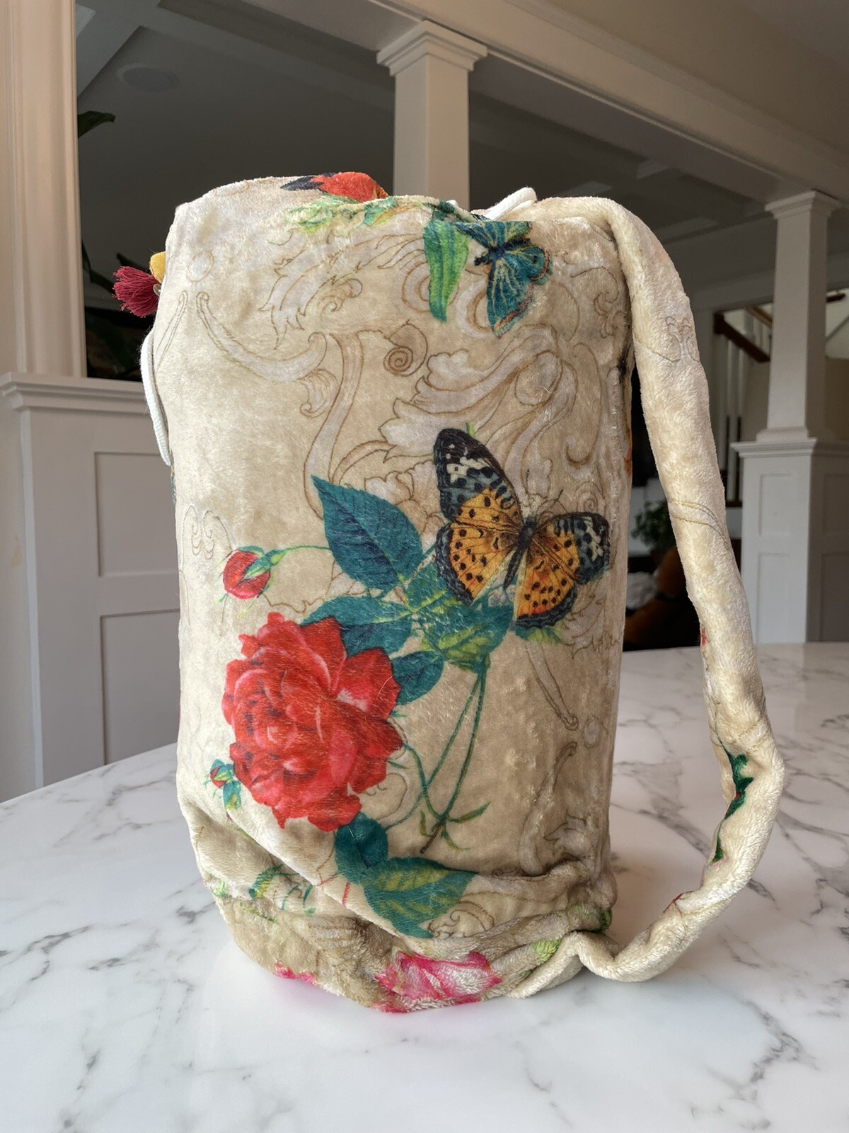 Johnny Was Reversible Multicolor Blanket 63x75” Butterfly Floral eBay