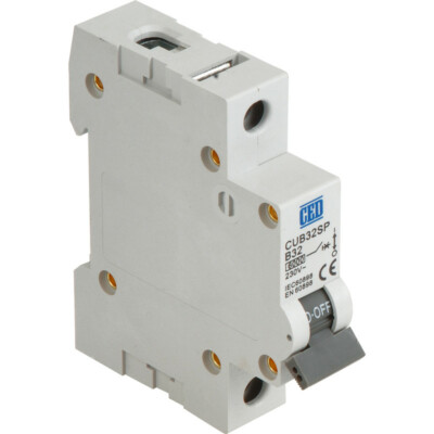 AXIOM MCB 6A 10A 16A 20A 32A 40A 50A 63A EINPOLIGER VERBRAUCHEREINHEIT SCHALTER TYP B