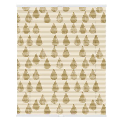 Plissee Klemmfix, ohne Bohren, blickdicht, Golden Drops - Gold