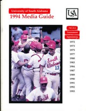 1994 University of South Alabama Baseball college guide bxb