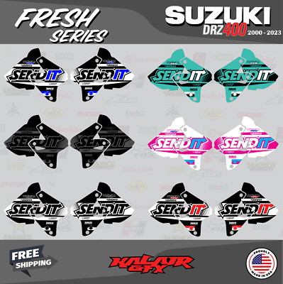 Suzuki DRZ400 SM S E Shroud Tank Graphics 2000-2024 Fresh Series-Free Shipping