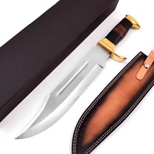 18 Inch High Carbon Steel Hunting Bowie Knife with leather sheath , Gift Pack