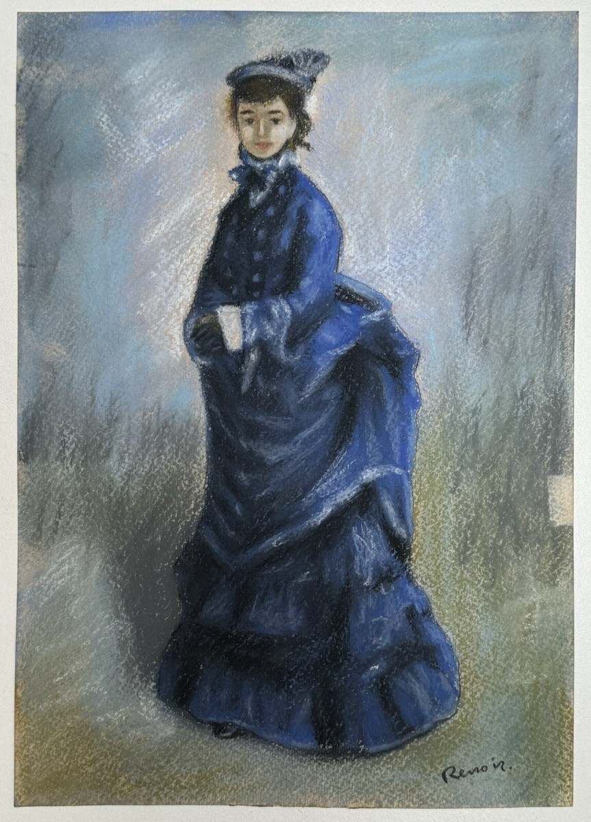 Pierre-Auguste Renoir (Handmade) Drawing On old Paper Signed