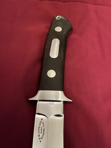 R.W. Loveless Maker Custom Dixon Fighter Knife-Signed Sheath. Rare! - Picture 9 of 13