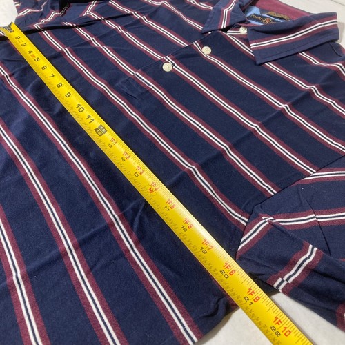 Tommy Hilfiger polo golf manica lunga stile rugby righe uomo taglia media - Foto 7 di 7