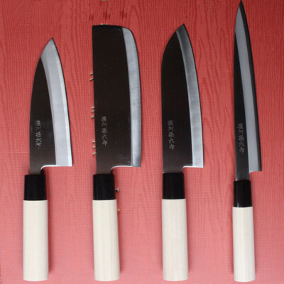 Herbertz jap. Kochmesser-Set SASHIMI SANTOKU KODEBA NAKIRI Küchenmesser 4 teilig