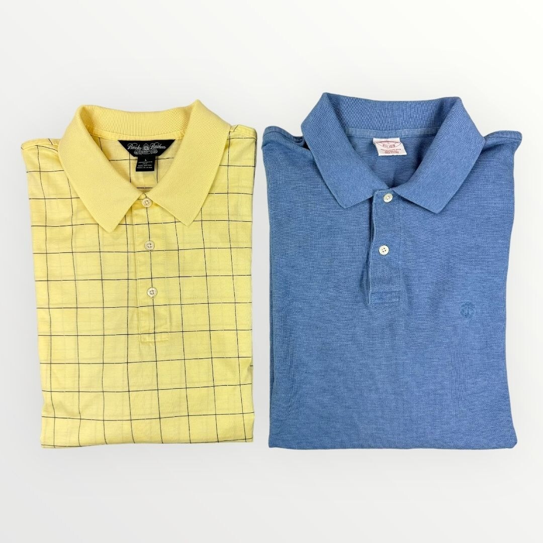 Brooks Brothers Performance Polo 2色セット S Brooks Brothers Men's Performance Stretch Short Sleeve Solid