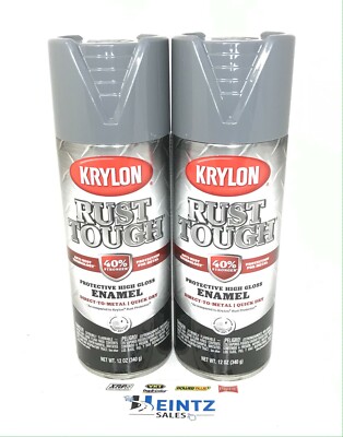 KRYLON RTA9206 Rust Tough GLOSS Battleship Gray Primer - Max Protection - 2 PACK