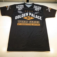GOLDEN PALACE GRILLED CHEESE COMPETITIVE EATING JERSEY TEE T SHIRT Mens M Black
