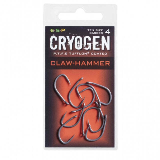 ESP Cryogen Claw Hammer BARBED / BARBLESS CARP FISHING Hooks ALL SIZES