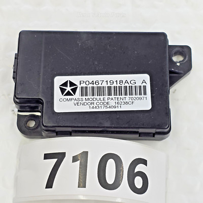 09-16 Chrysler Town & Country Compass Control Module Unit P04671918AG OEM