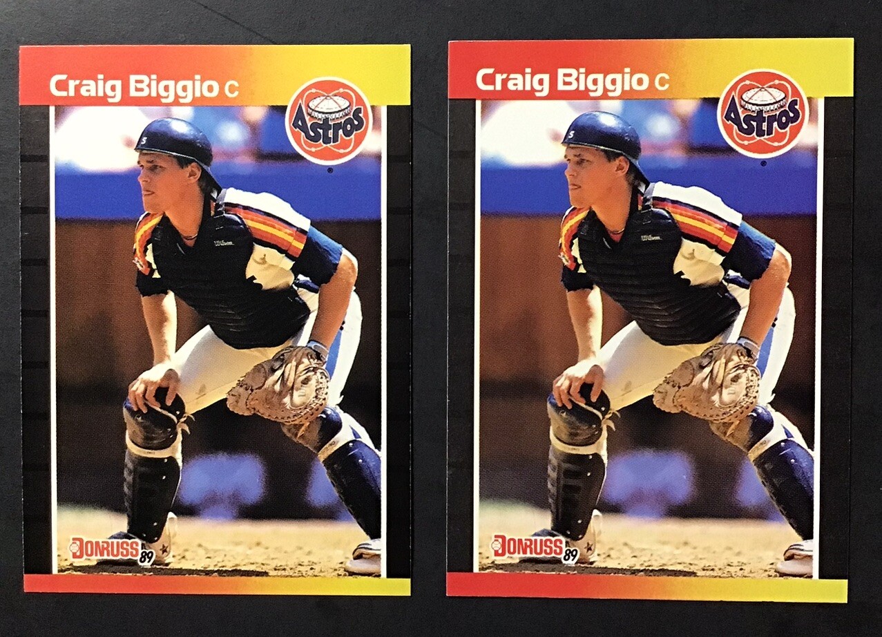 1989 Donruss #561 Craig Biggio ROOKIE/HOF Error *denotes* + Correct FREE SHIP