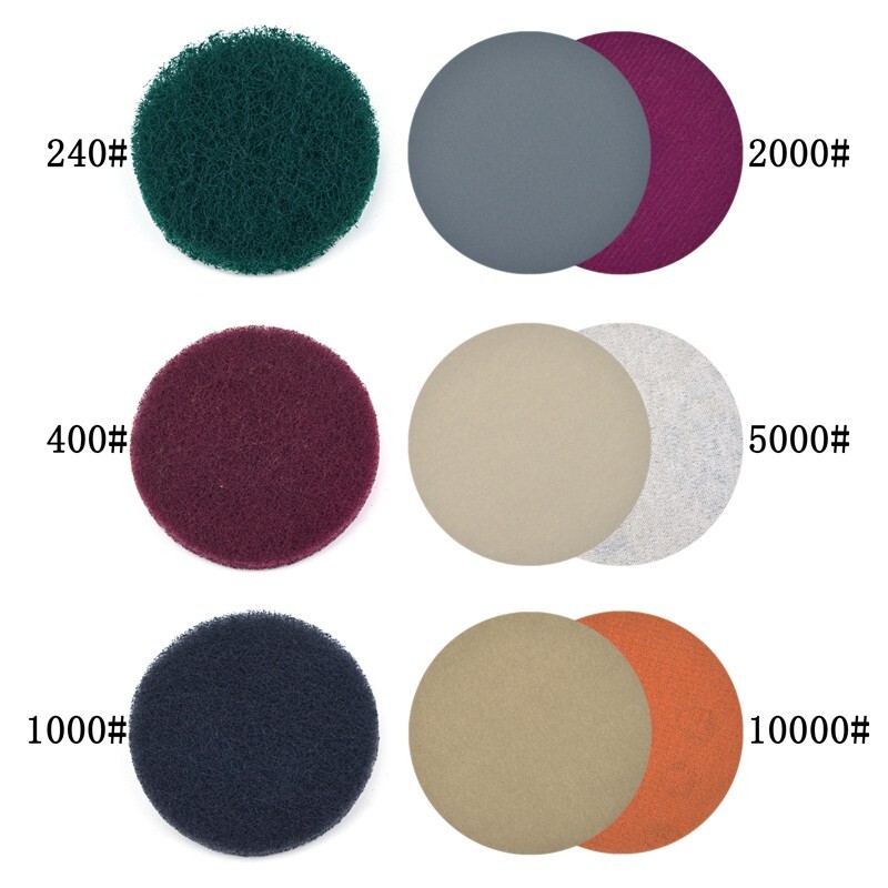 Car Headlight Lens Restoration Repair Kit Polishing Sandpaper Pads Auto