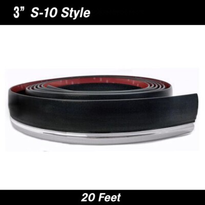 Cowles 3'' x 20' Black and Chrome Body Side Molding fits Chevy S-10