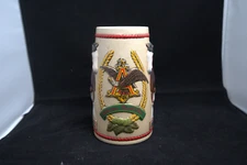 Anheuser Busch Vintage 1980 Beer Stein Mug Bud Light Clydesdale Horses Ceramarte