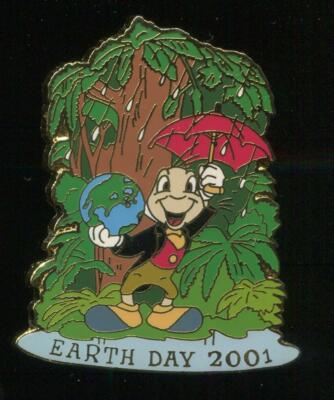 DLR Earth Day 2001 Jiminy Cricket Rainy Day Disney Pin 4840