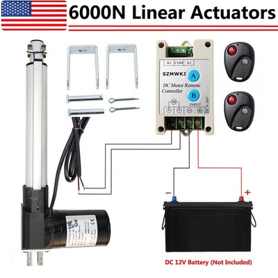 4''-18'' Single Linear Actuator System Heavy Duty 6000N/1320lbs DC Linear Motor IG