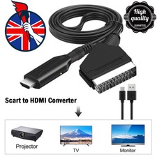 Scart to HDMI Converter Cable Cable 1M for HD TV DVD Video Audio Adapter UK
