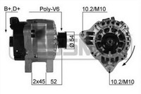 ERA Lichtmaschine Generator 80A 14V FüR CitroëN Berlingo Kasten 1.4I 2.0 HDI