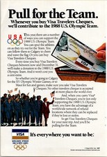 Visa Travelers Cheques Original Vintage Print Ad