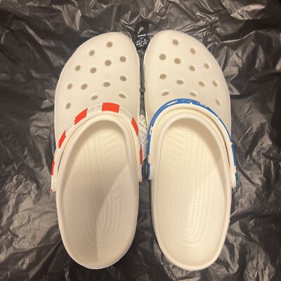 Classic Crocs Pop Strap Clog Patriotic M13 NWT Rare