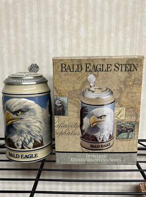 1989 Anheuser Busch Endangered Species Bald Eagle Budweiser Beer Stein