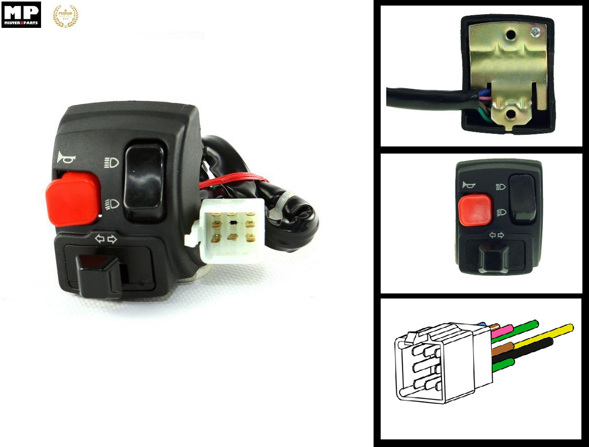 Commodo commutateur gauche Booster avec commandes clignotants et klaxon
